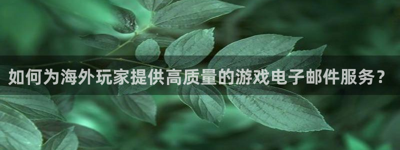佛山db电竞电子商务：如何为海外玩家提供高质量的游戏电子邮件服务？